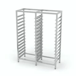 Null Edelstahl Gastro-Standregal Für GN-Behälter (doppelt) | AISI 430 Qualität | HxBxT 180x90,5x61