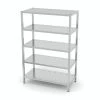 Null Edelstahl Gastro-Lagerregal Mit 5 Perforierten Ablagefächern | AISI 430 Qualität | HxBxT 180x110x40