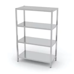 Null Edelstahl Gastro-Lagerregal Mit 4 Ablagefächern | AISI 430 Qualität | HxBxT 180x90x60