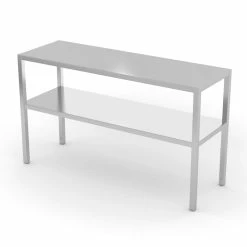 Null Edelstahl Gastro-Aufsatzbord Schmal | AISI 430 Qualität | HxBxT 70x140x40