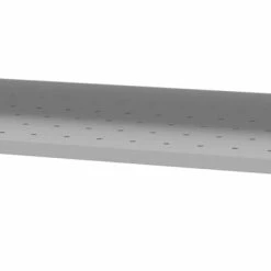 Null Edelstahl Gastro-Wandboard An Perforierter Konsole (2 Konsolen) | AISI 430 Qualität | BxT 100x30