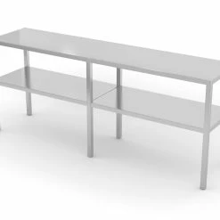 Null Edelstahl Gastro-Aufsatzbord Breit | AISI 430 Qualität | HxBxT 70x150x40