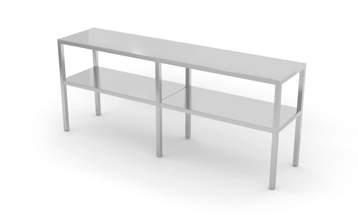 Null Edelstahl Gastro-Aufsatzbord Breit | AISI 430 Qualität | HxBxT 70x170x30 – Bild 3