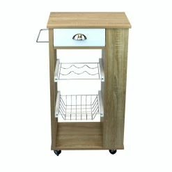 Null Küchenwagen Auf Rollen 48x37x86cm Holz