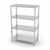 Null Edelstahl Gastro-Lagerregal Mit 4 Ablagefächern | AISI 430 Qualität | HxBxT 180x120x70