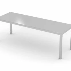 Null Edelstahl Gastro-Aufsatzbord Schmal | AISI 430 Qualität | HxBxT 35x130x30