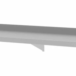 Null Edelstahl Gastro-Wandboard An Konsole (3 Konsolen) | AISI 430 Qualität | BxT 200x30